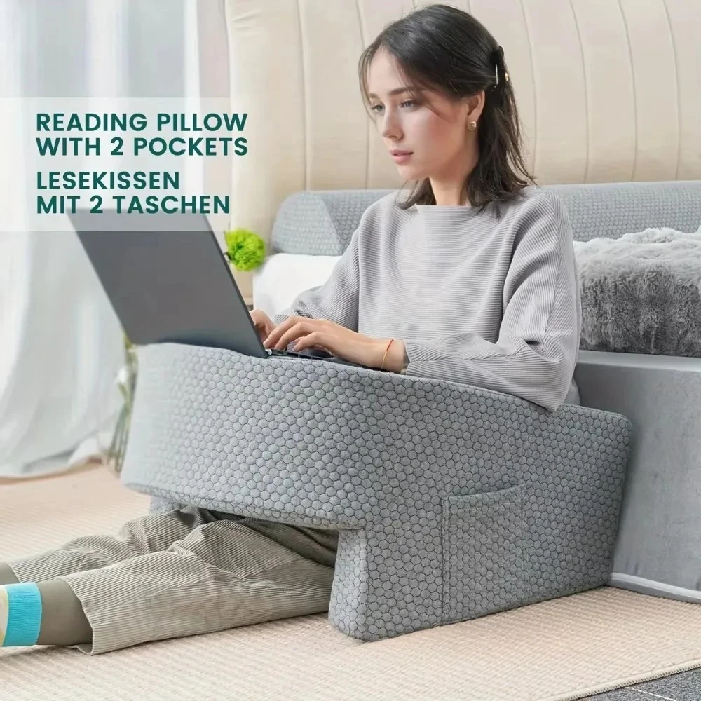 Soft Reading Pillow Working Memory Foam Bed Rest Pillow High Density Sponge Office Multi Functional Bed Reading Office Pillow