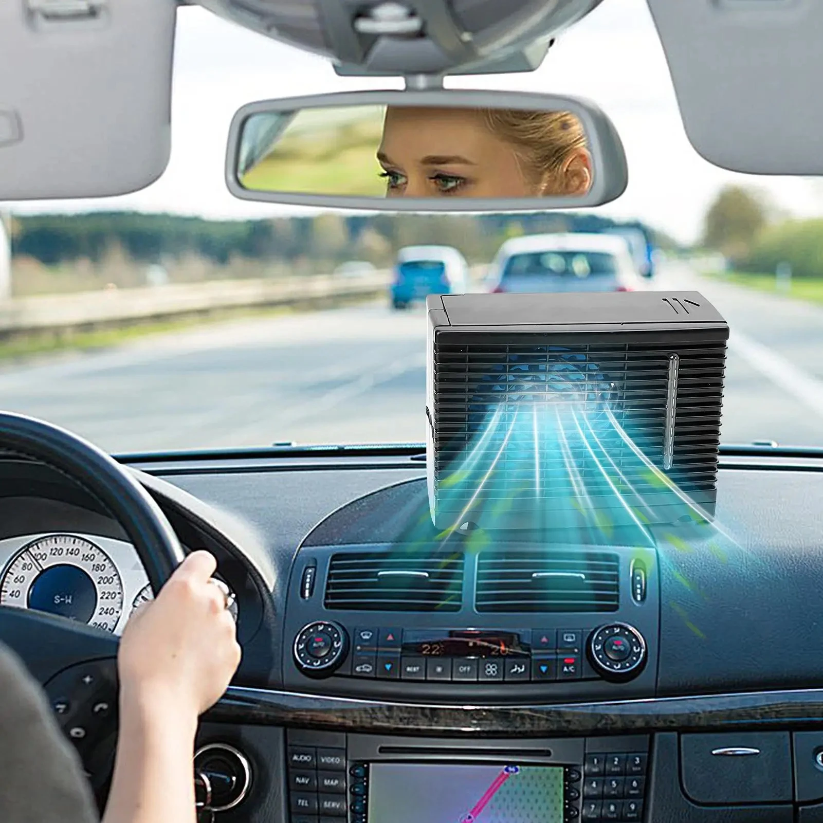 Portable Air Conditioners For Car Vehicle Air Conditioner 12V Adhesive Cooling Appliance With Water Tank For Basement Camping