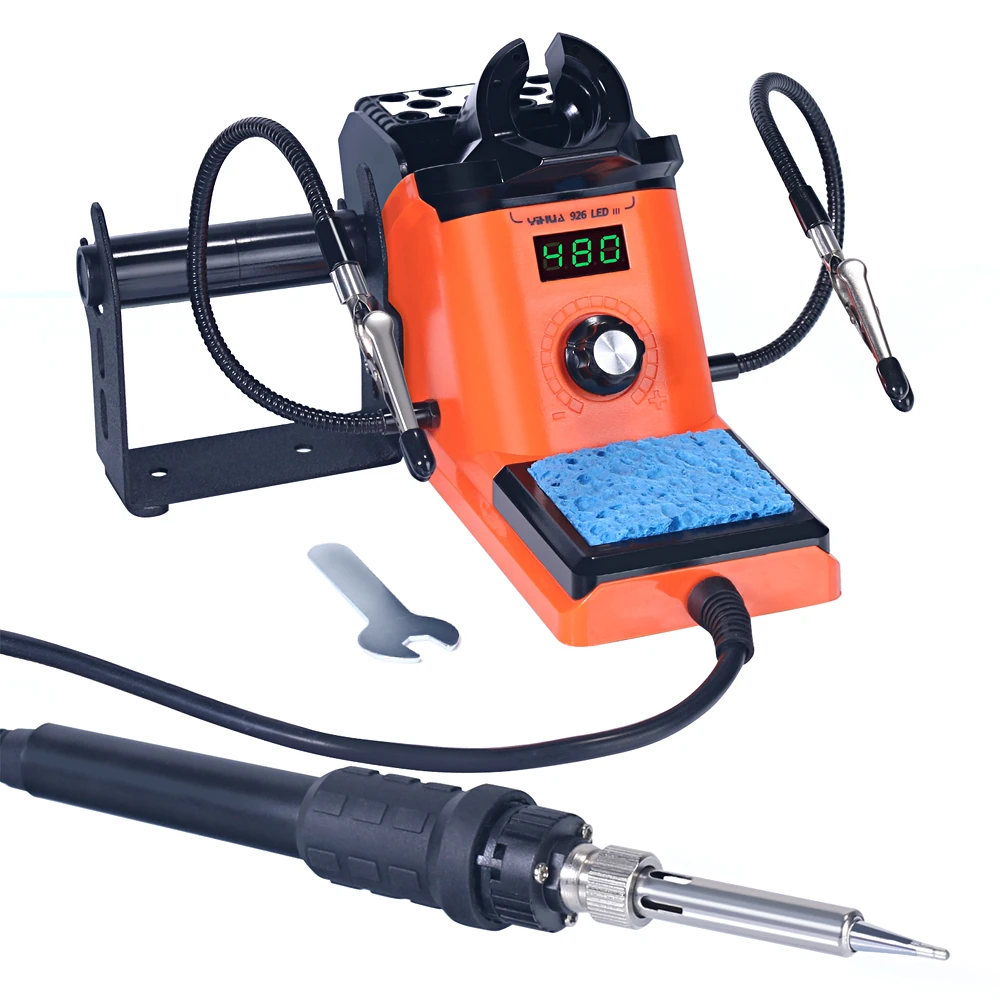 LED III Digital Electric Soldering Iron Temperature Adjustable 60W 110W High Power Station With 2 Welding Helping Hand
