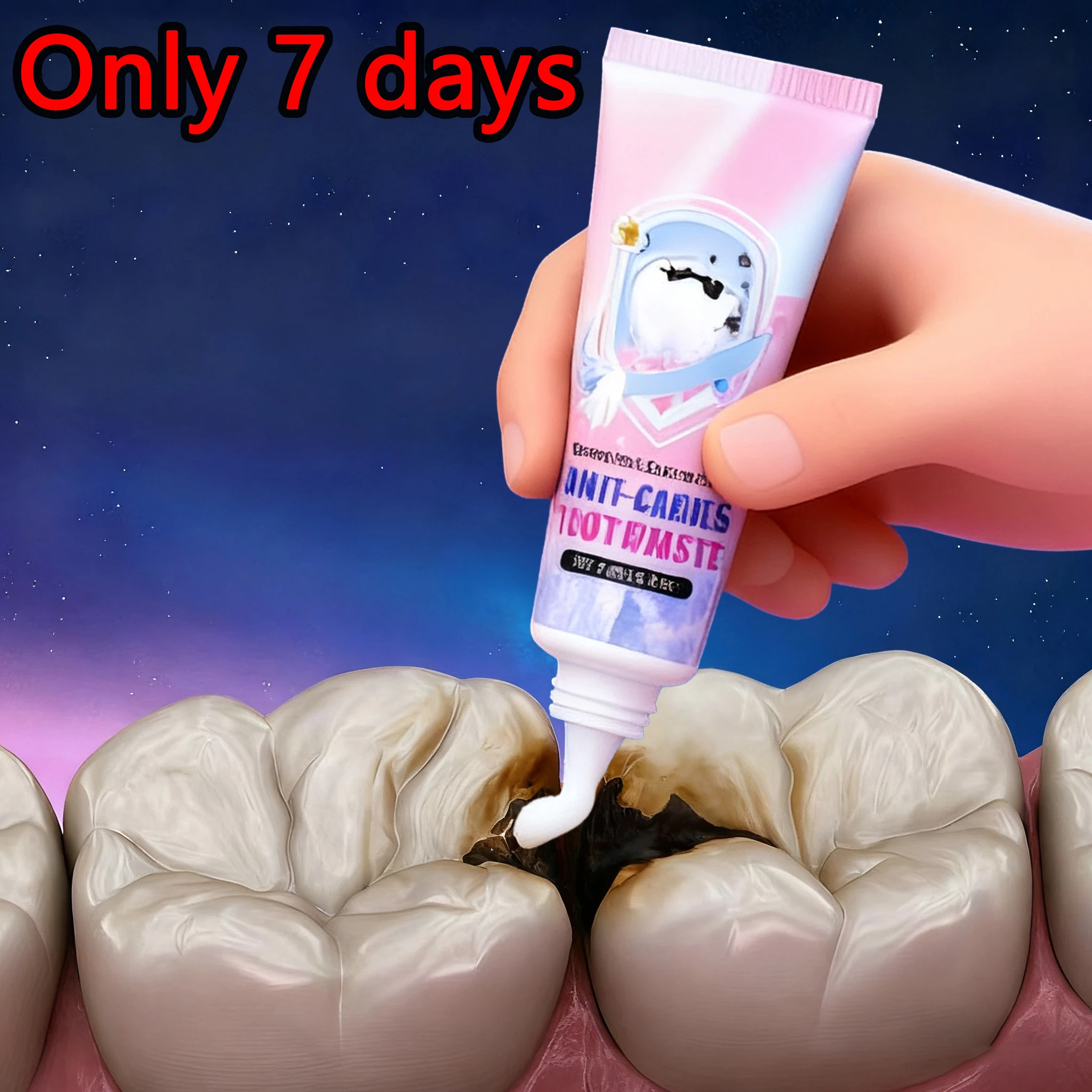 7-day oral toothpaste for preventing dental plaque and effectively removing dental plaque