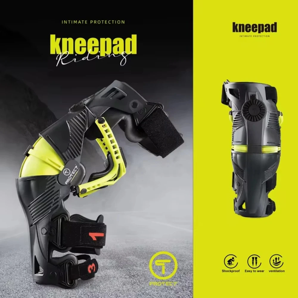T Brand Motorcycle Protective Kneepad for Off-road and Highway Riding with Mechanical Leg Protection and Exoskeleton Guards
