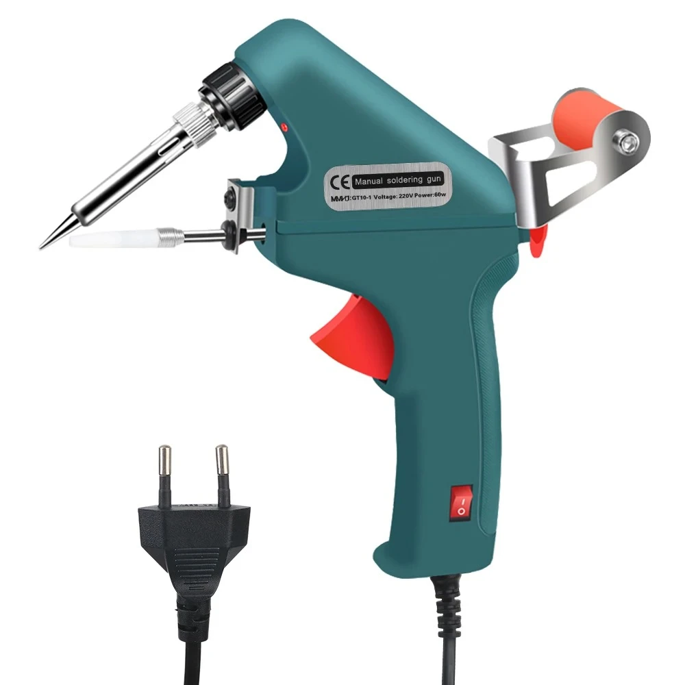 Hand-held Internal Heating 60W EU 220V Automatic Tin Feeding Welding Machine Electric Repair Tools Soldering Iron Gun