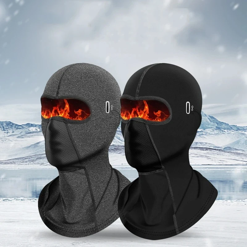 Men's Beanie Hat Knitting Balaclava Hat Set with Ear Warmer Solid Color Breathable Face Mask Cycling For Outdoor Sports