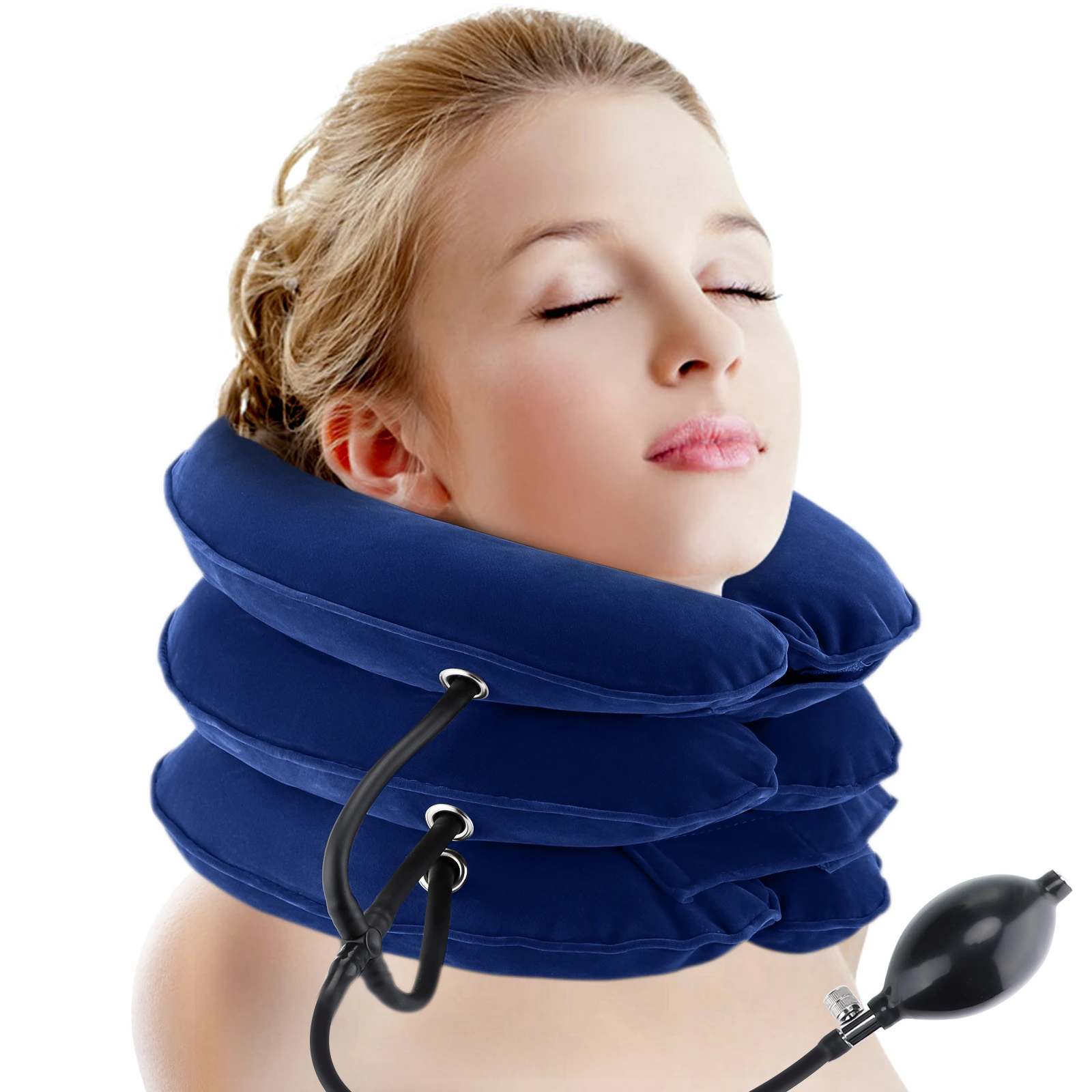 Neck Stretcher Exercise Orthopedic Cervical Spondylosis Vertebra Traction Therapy Device Pillow Chiropractic Collar Pain Relief