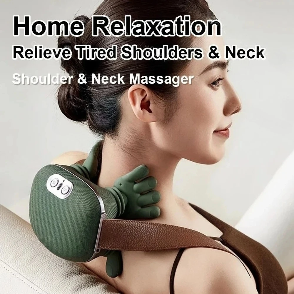 Master Hand Shoulder and Neck Massager Cervical Spine Massager Trapezius Neck Massager Hot Compress Electric Cervical