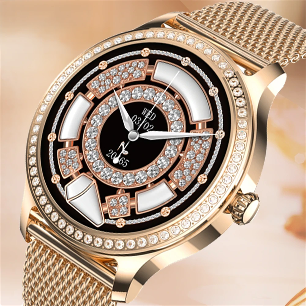 GFORDT NEW Fashion Women Smart Watch Bluetooth Call Lovely Sport Watch Waterproof Fitness Bracelet Heart Rate Smartwatch Ladies