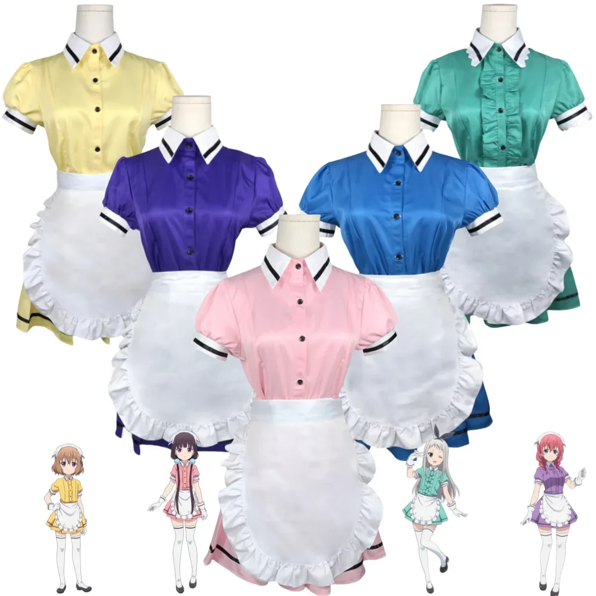 Anime Blend·S Sakuranomiya Maika Kanzaki Hideri Hoshikawa Mafuyu Hinata Kaho Amano Miu Cosplay Costume Cute Maid Dress Suit