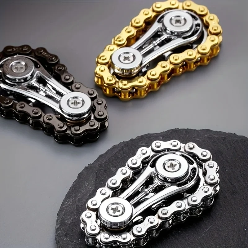 New Sprockets Flywheel Fingertip Gyro Fidget Spinner Antistress Anxiety Metal Bike Chains EDC Spinner Fidget Toys For Adult