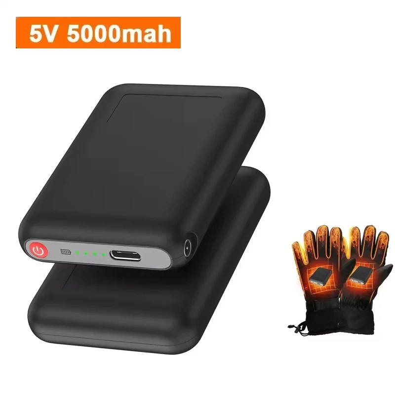 5V 5000mAh Heated Gloves Battery Rechargeable For Heating Vest, Heating Socks,Winter outdoor, Skiing, Cycling Warming batteries