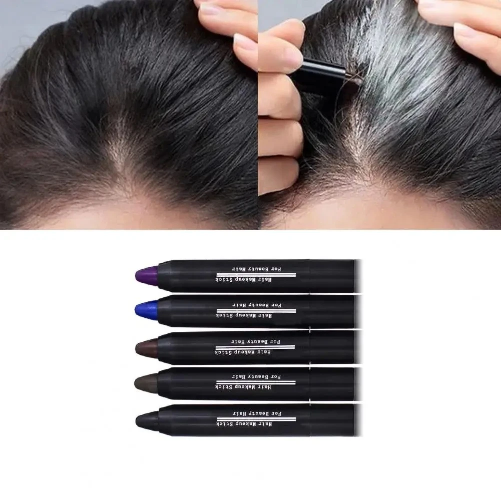 3.5g Hair Dye Pen One-off Temporary Hair Coloring Covered White Hairs Hairline Portable Lipstick Hair Dye Stick Smear Type Dye