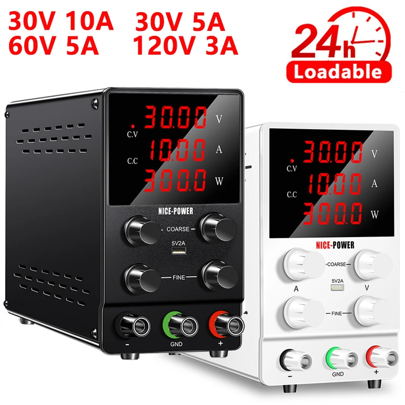 30V 10A DC Power Supply Adjustable Digital Display Laboratory Power Supply Voltage Regulator 60V 120V Maintenance Fast Shipping