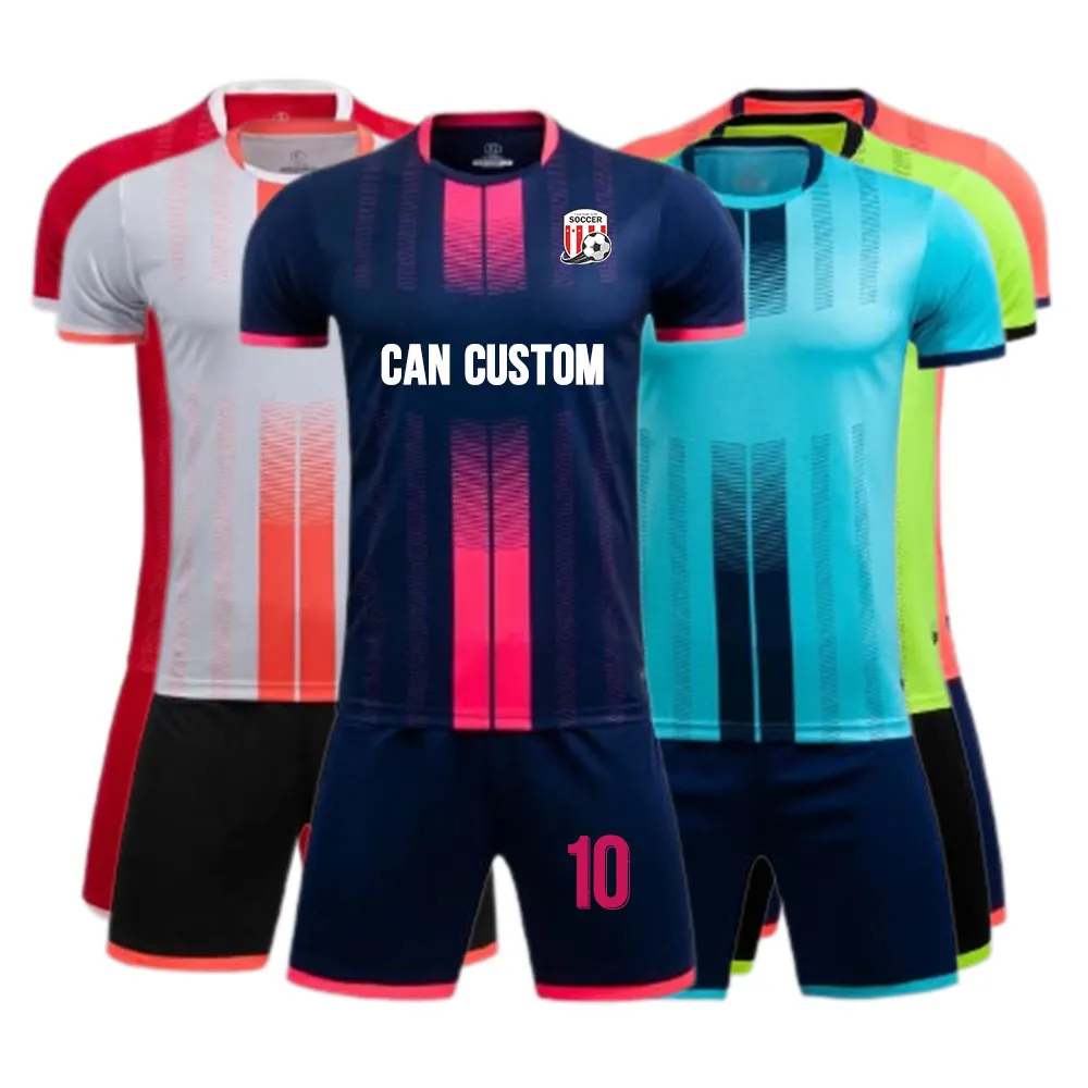22/23 Custom Soccer Jersey Set for Men Kids Quick Drying Breathable Man Children
