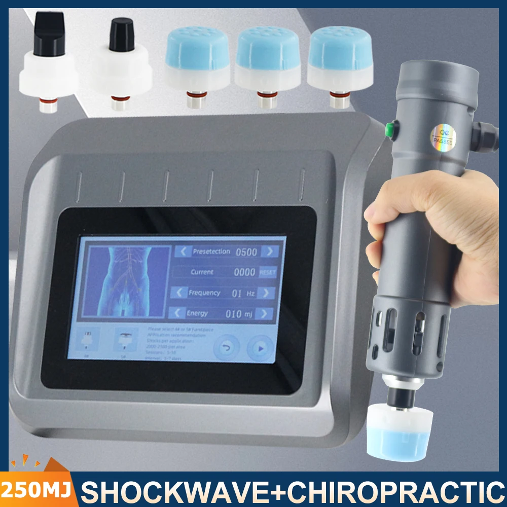 250MJ Shockwave Therapy Machine 2023 New Neck Pain Relief Massager ED Treatment 