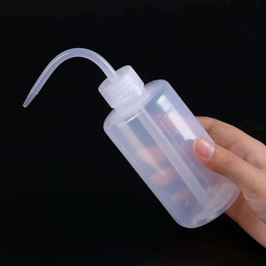 250ml Cosmetic Remover Bottle Elbow Narrow Mouth Long Tube Clean Eyebrow Skin Ca