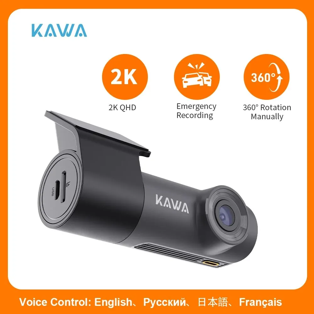 2K Dash Camera For Car DVR Dash Cam In The Car KAWA D5 Video Recorder Emergency 