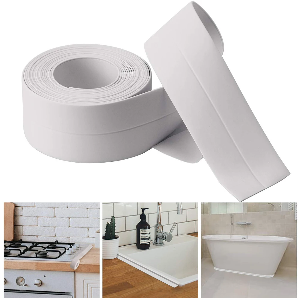 3.2M Self-adhesive Sealing Tape PVC Oil-Proof Kitchen Sink Edge Caulk Tape Water