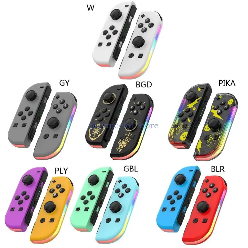 3D Joystick RGB Joypad Gamepad Controller Wireless Game Controller for Switchs 6