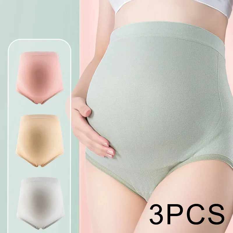3PCS/set females Maternity Panties Women's High Waist Full Belly support Panties