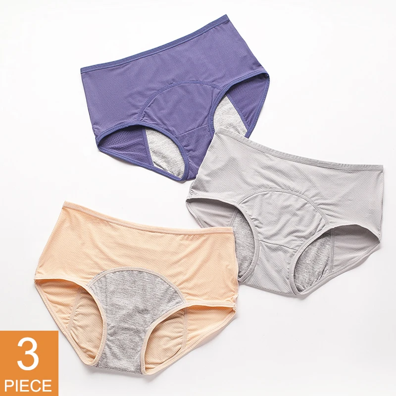 3pcs/Set Leak Proof Menstrual Panties Women Period Underwear Sexy Pants Physiolo