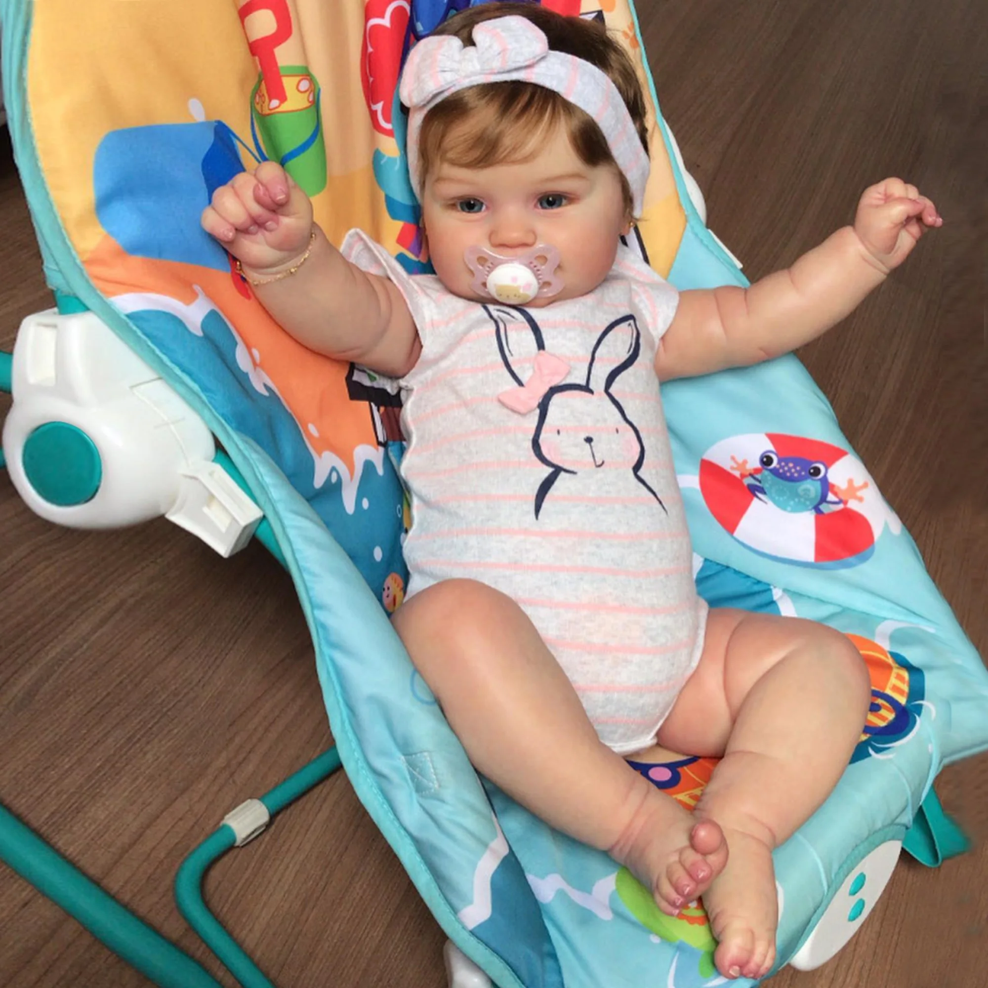 48CM Maddie Bebe Reborn Dolls Painted Newborn Baby Doll With Rooted Hair and Sof