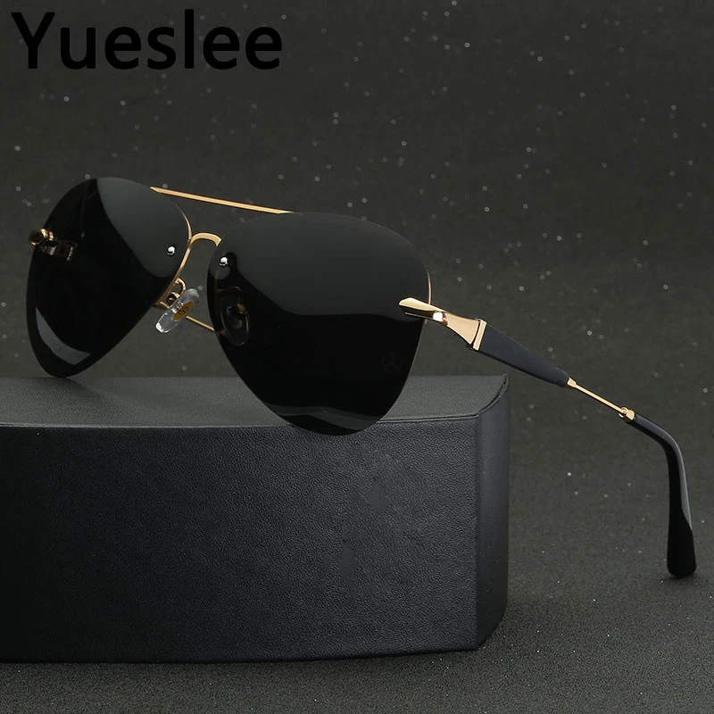 49784 Pilot Retro Polarized Light Luxury Sunglasses Men Women Fashion Shades Uv4