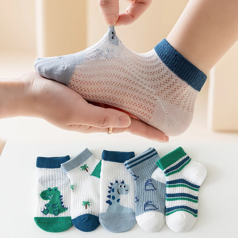 5 Pairs/Lot Children Socks Boy Girl Baby Fashion Cotton Solid Wild Soft Cozy Bre