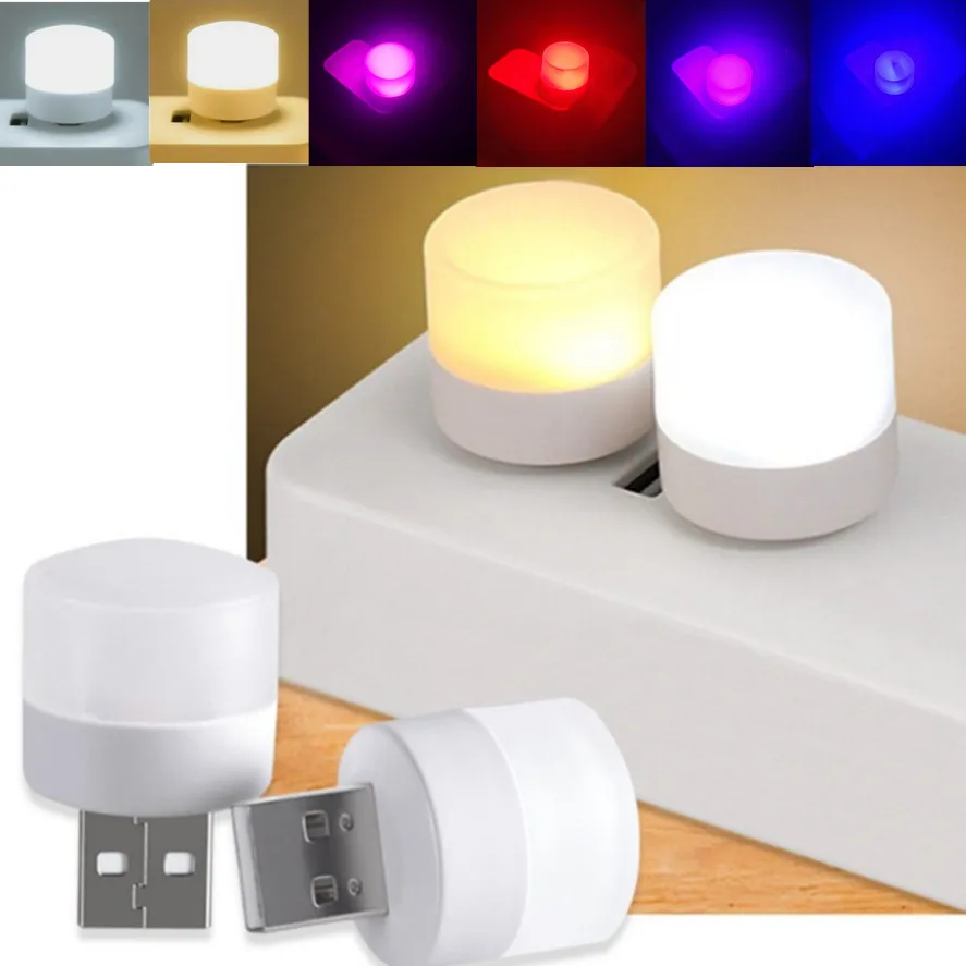 5 pcs USB LED Book Light 1W Super Bright Eye Protection USB Plug Lamp Computer M