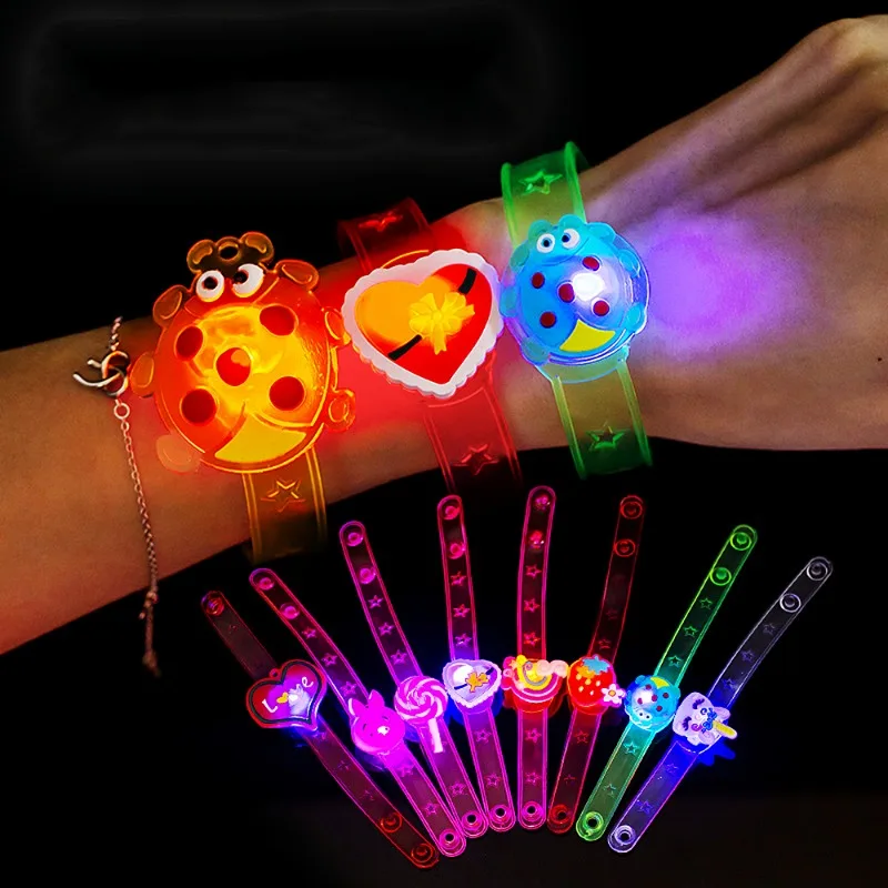 6PC Kids Birthday Party Supplies LED Cartoon Light Up Watch Toys Boys Girls Wedd