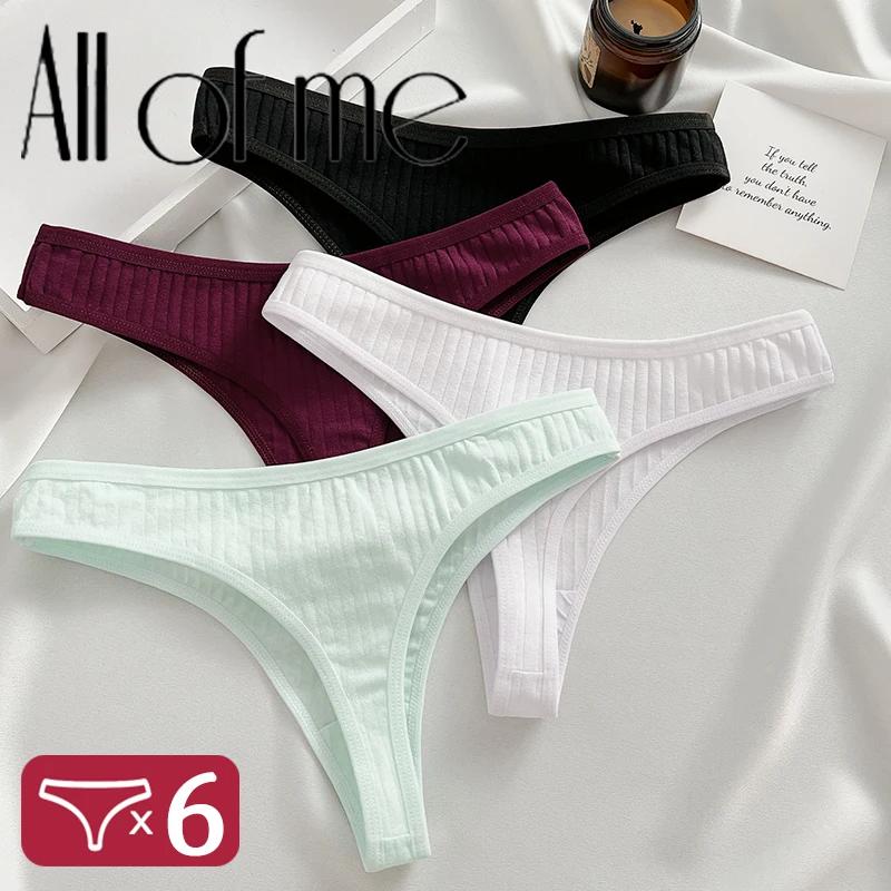 6PCS/Set Cotton Panties G-String Women Panties Sexy Underwear Female Lingerie Th