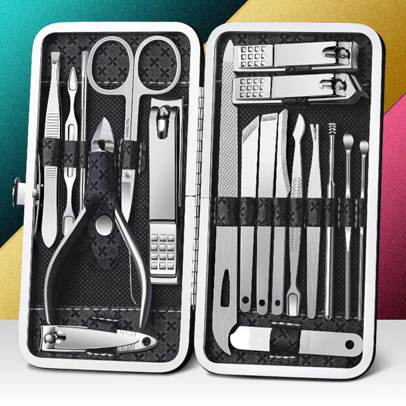 8/19 Nail clipper Nail clipper set Stainless steel ear scoop Nail clipper pedicu