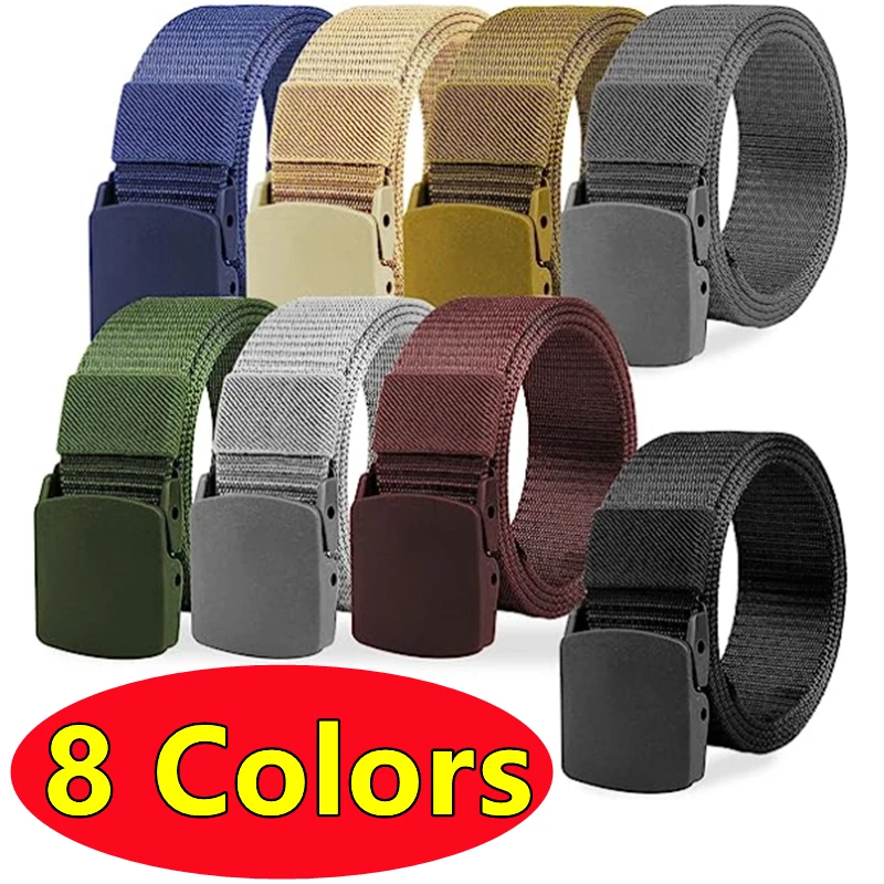 8 Colors Men Female Belts Military Nylon Adjustable Belt Outdoor Travel Tactical