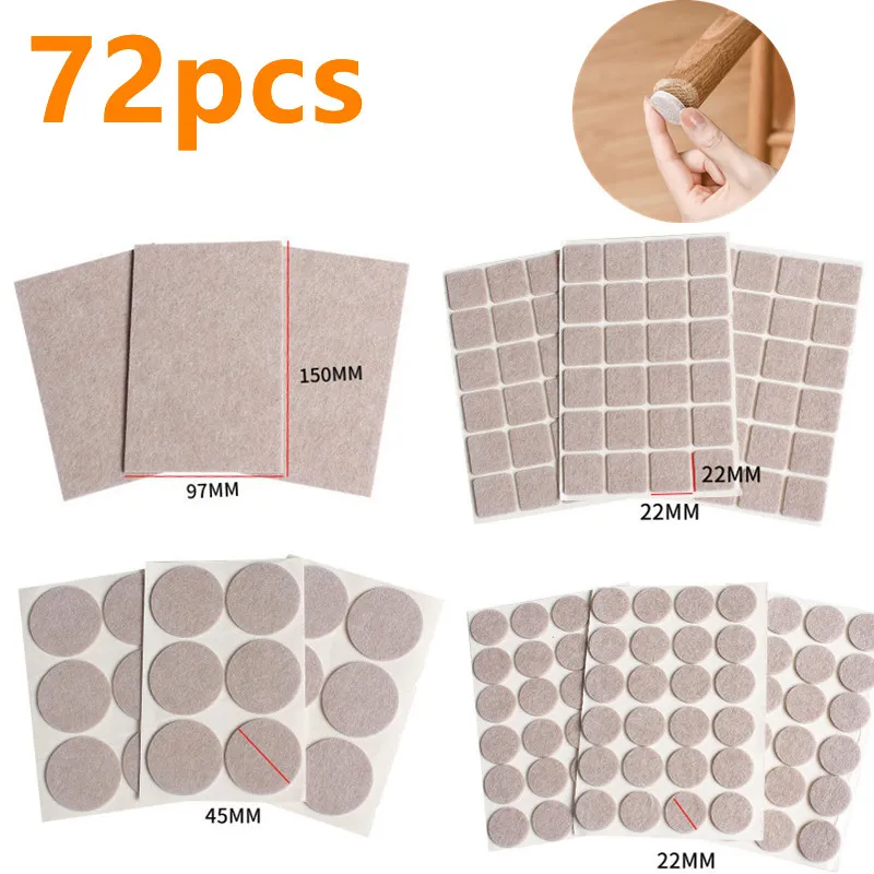 8 Styles Thicken Self Adhesive Felt Chair Leg Pads Floor Protectors Furniture Le