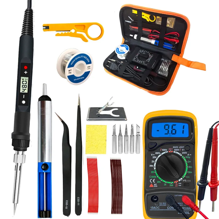 80W Digital Display Electric Soldering Iron Household Welding Adjustable Tempera