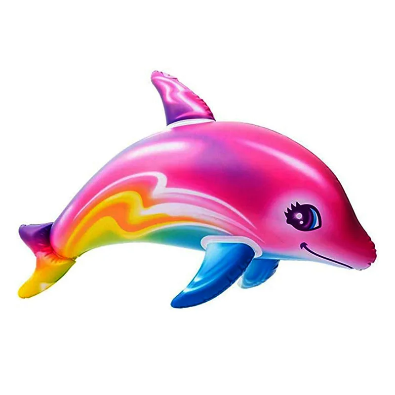 85cm Colorful Inflatable Dolphin Pool Beach Swimming Game Toy Pool Float Water S