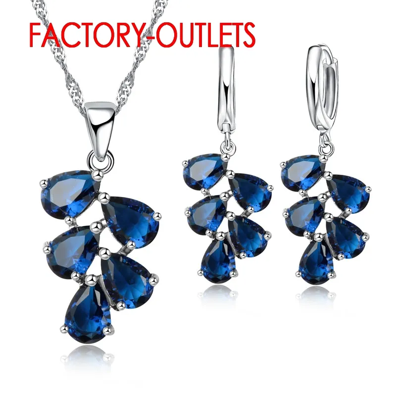 Austrian Crystal Plant Shape Necklaces Hoo
