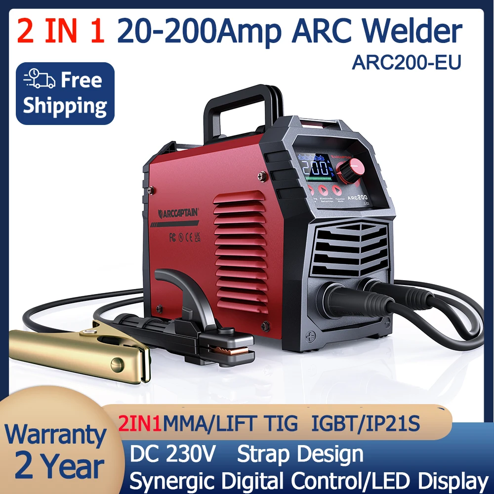 ARCCAPTAIN ARC Welder DC Inverter 220V IGBT MMA Lift Tig 2IN1 Welding Machine 20