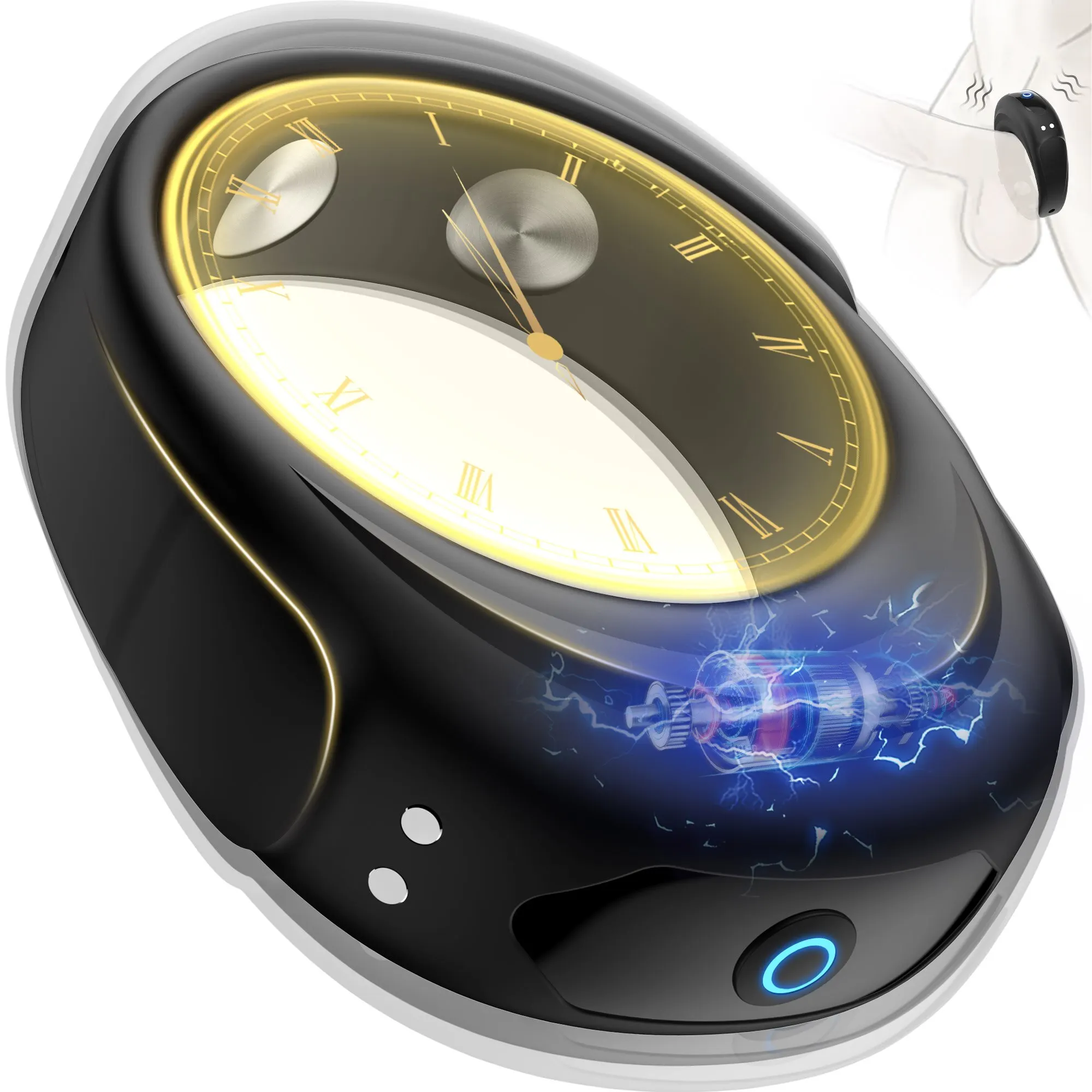 Adjustable Vibrator Cock Ring Men Penis Ring 10 Vibration Ejaculation Delay Erec