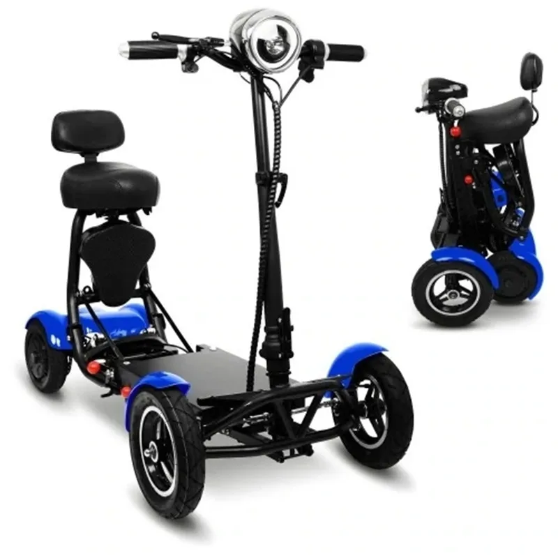 4 Wheel Electric Scooter With Folding Children's Seats 500W 36V Lightweight Smoo