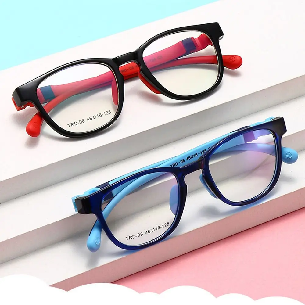 Anti Blue Light Kids Glasses Square Children Boy Girls Computer Optical Frame Re