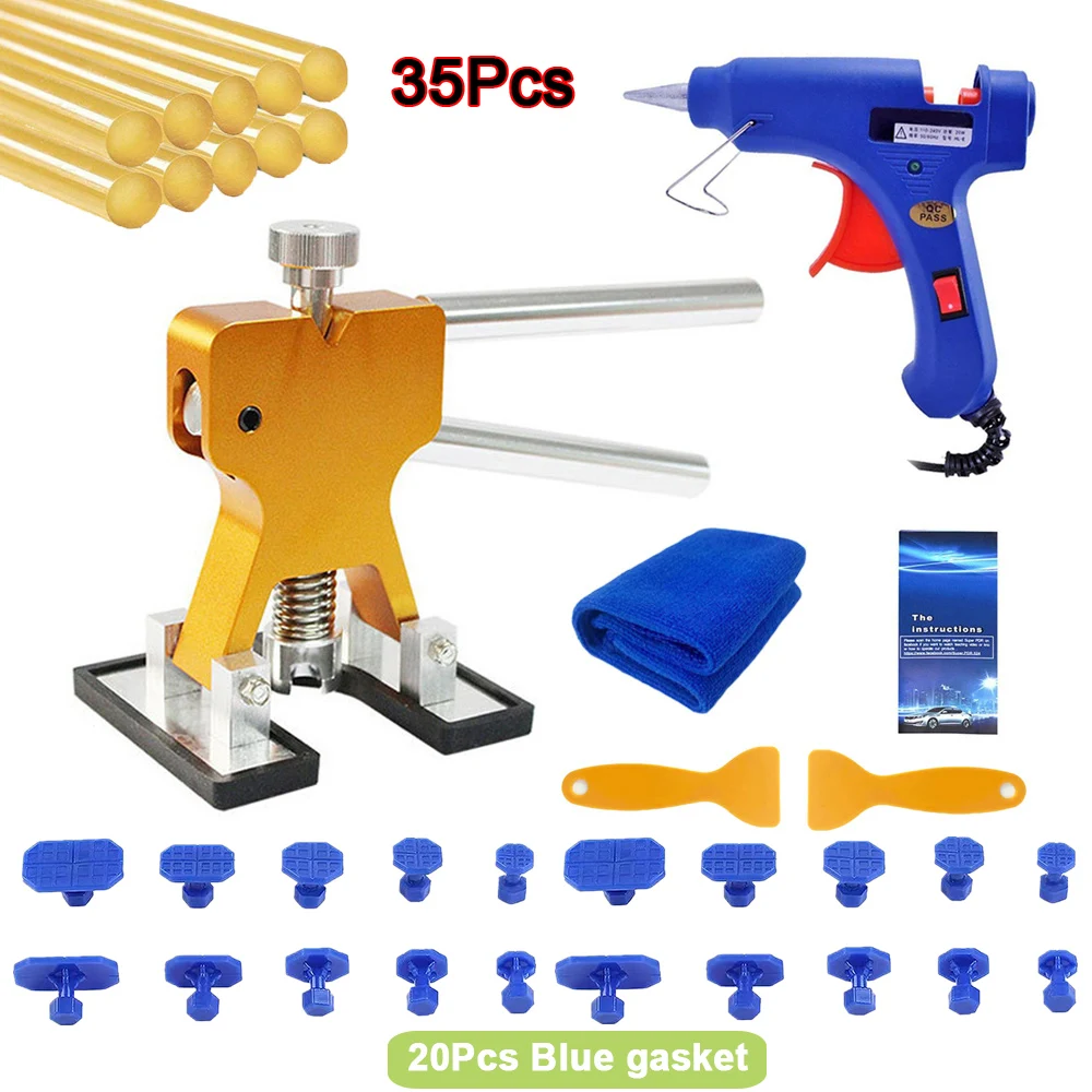 Auto Body Sheet Metal Paintless Dent Puller Kit Car Dent Repair Tool Professiona