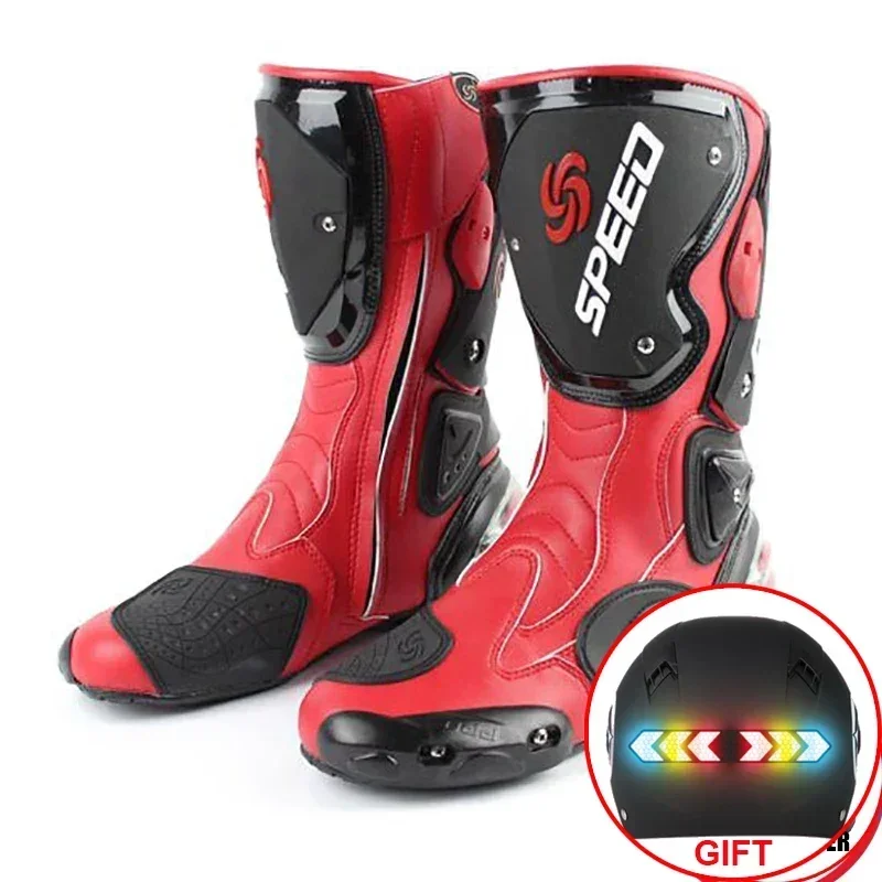 B1001 Motorcycle Racing Boots Professional SPEED Biker Shoes Motorbike Long Ridi