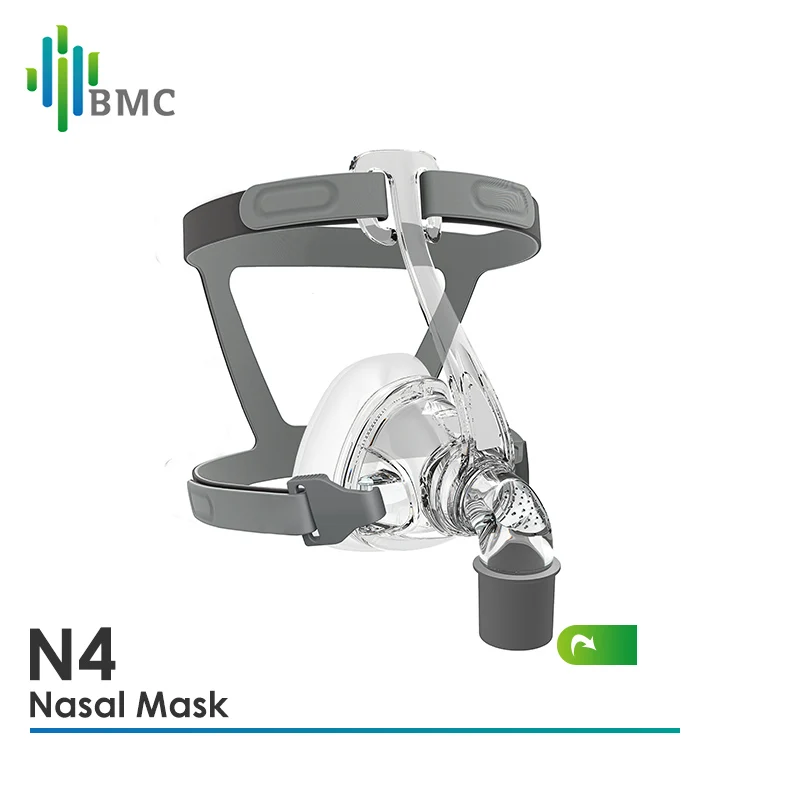 BMC CPAP Mask Nasal N4 N5B S/M/L Cushion With Adjustable Headgear Ventilator Air