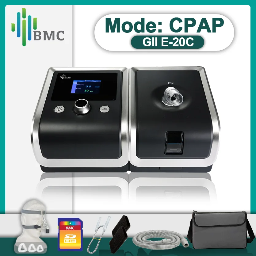 BMC Household CPAP Machine E-20C Fixed Pressure Device With Mask and Humidifier 