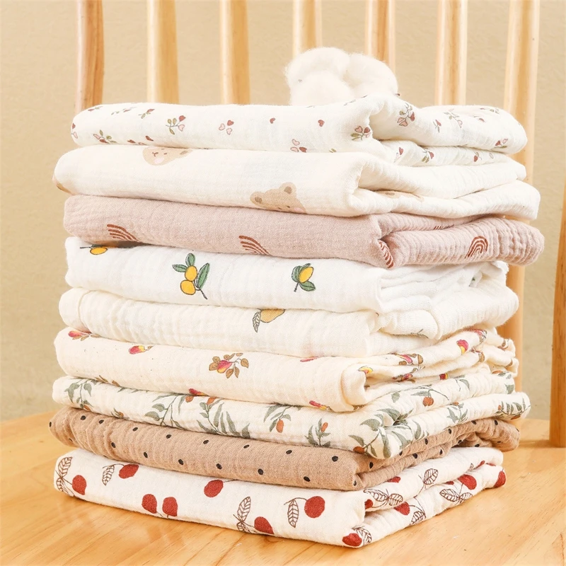 Baby Swaddle Blanket Cotton Gauze Super Soft Newborn Swaddle Quick Dry Kids Bath