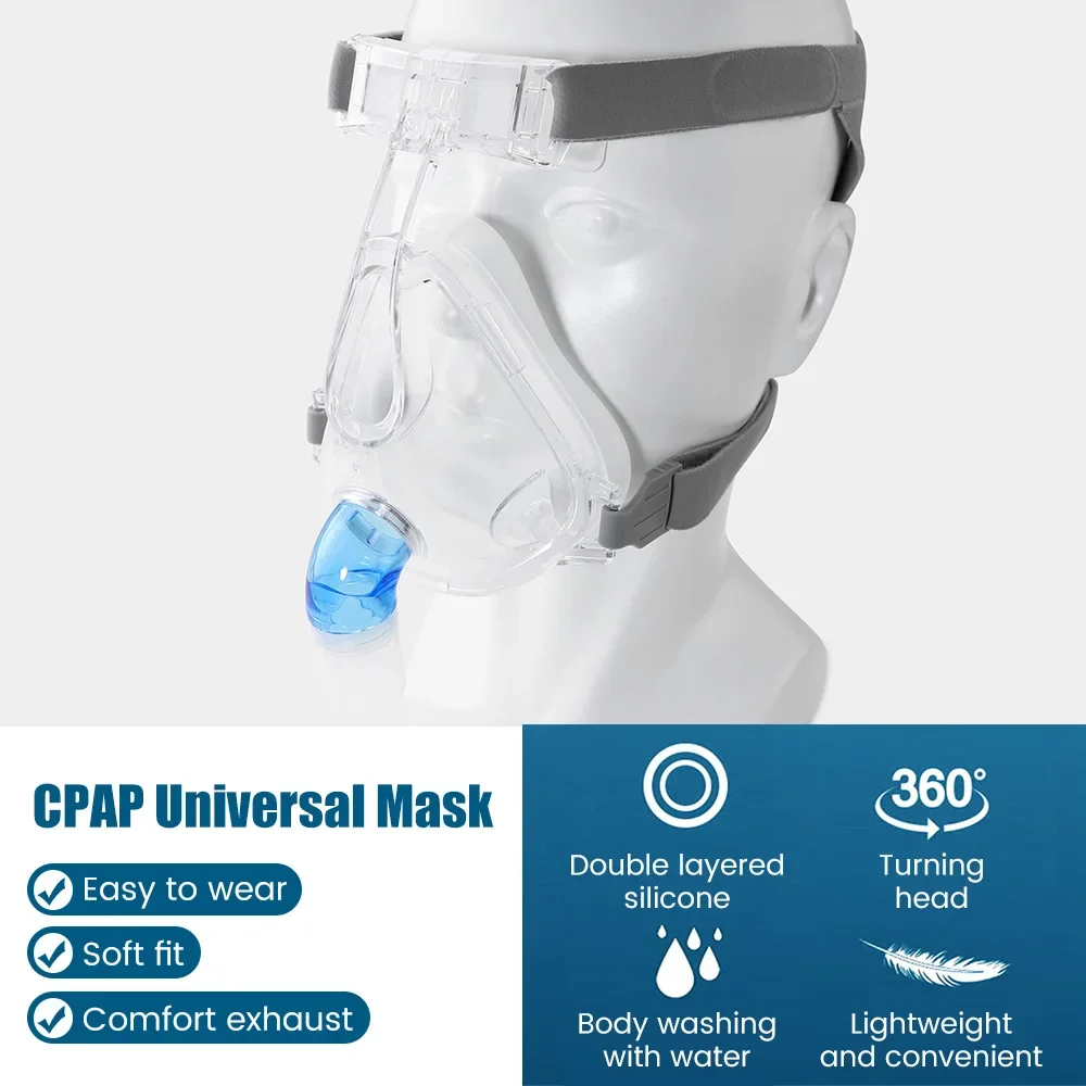 CPAP Mask Full Face Nose Mouth Mask Auto CPAP BIPAP APAP Anti Snoring Sleep Apne