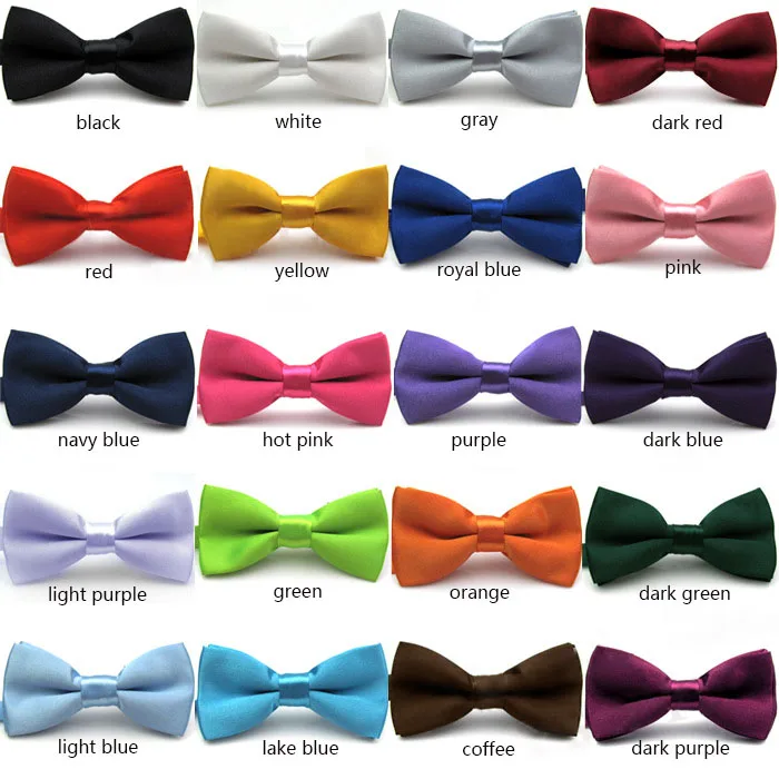 Classic Kids Bowtie Boys Grils Baby Children Bow Tie Fashion 20 Solid Color Mint