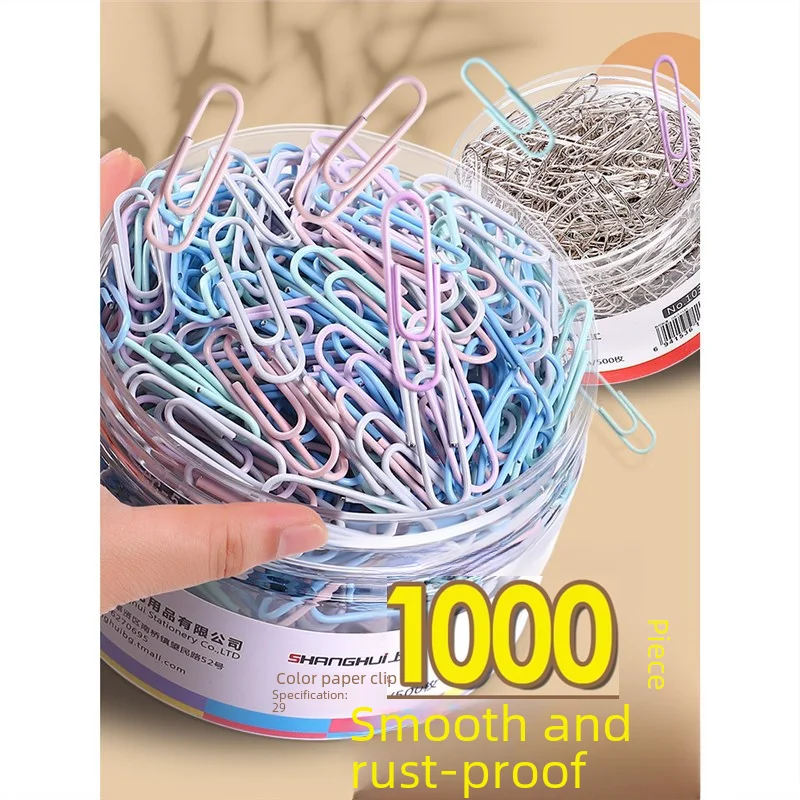 Colorful Paper Clips Small U-shaped Buckle Office Supplies Document Bookmark Pap