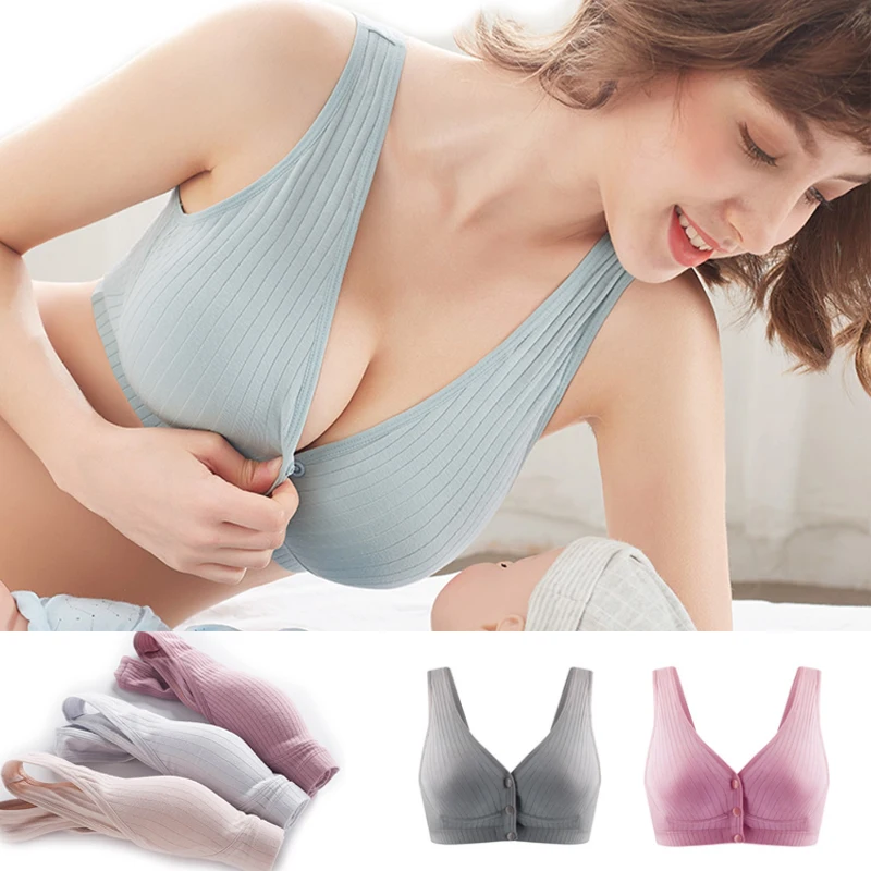 Cotton Maternity Nursing Bras Pregnant Breastfeeding Pregnancy Women Underwear B