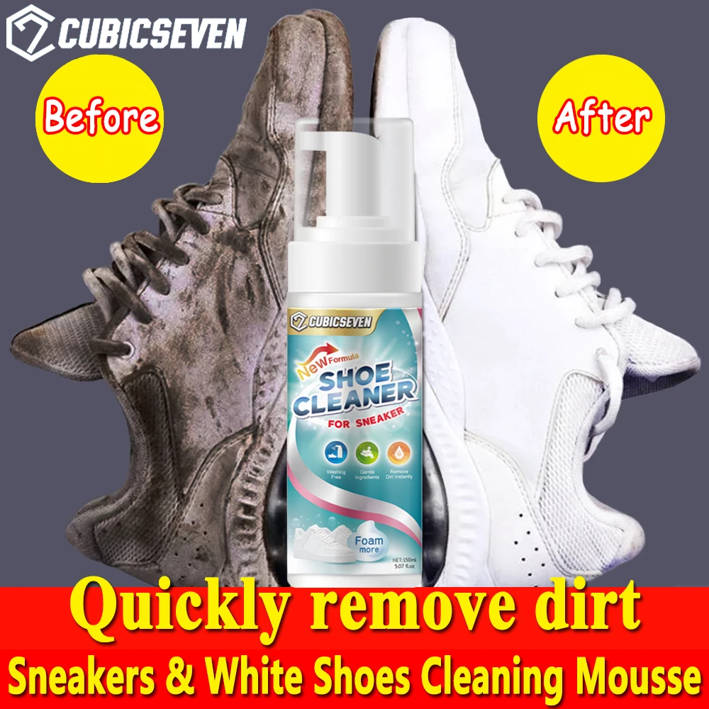 Cubicseven 150ML Shoe Whitener Whiten Refreshed Polish White Shoe Clearning Foam