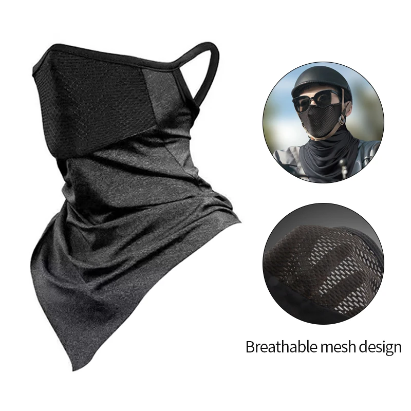 Cycling Face Mask Hiking Scarves Camping Breathable Ear Hanging Scarf Mask Outdo